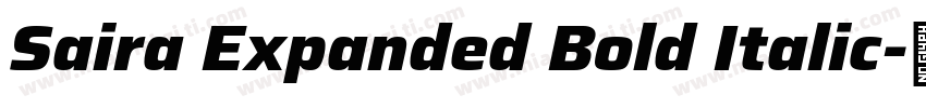Saira Expanded Bold Italic字体转换
